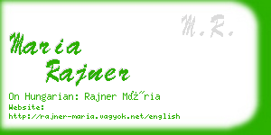 maria rajner business card